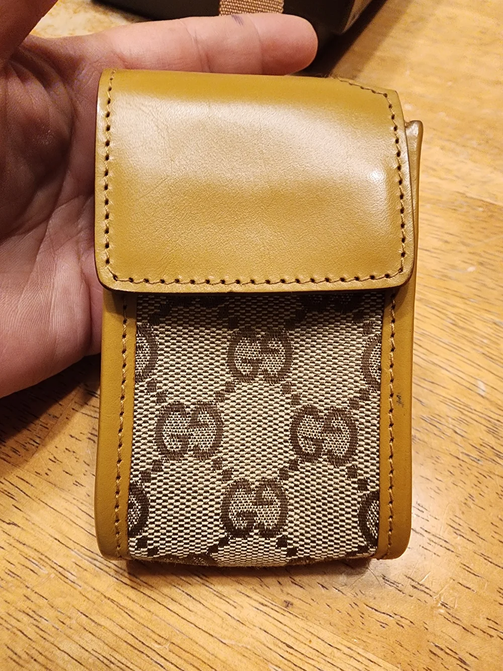 vintage Gucci GG Canvas Phone Holder or multipurpose pouch